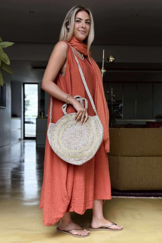 Laundry B Circles Jute Circle Bag